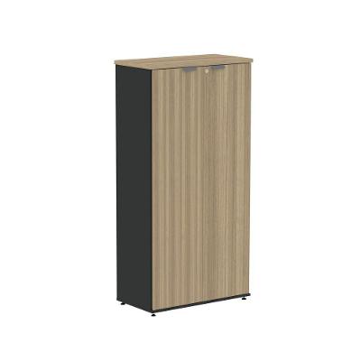 Armário Alto para Escritório P25 2 Portas Pivotantes 3 Prateleiras MDP BP 79,20CM Noce Naturalle