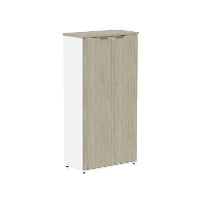 Armário para Escritório P25 2 Portas Pivotantes 3 Prateleiras MDP BP 79CM Castanheira Natural