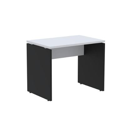 Mesa Auxiliar Retangular M900P25PP Moderno sem Gavetas MDP 90CM Branco e Preto