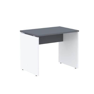 Mesa Auxiliar Retangular M900P25PP Moderno sem Gavetas MDP 90CM Grafito e Branco