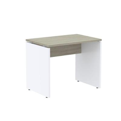 Mesa Auxiliar Retangular M900P25PP Moderno sem Gavetas MDP 90CM Castanheira Natural e Branco Pandin