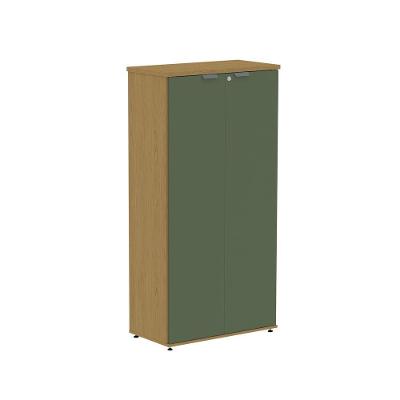 Armário Alto para Escritório P25 2 Portas 3 Prateleiras MDP 79CM Verde Pandin Móveis