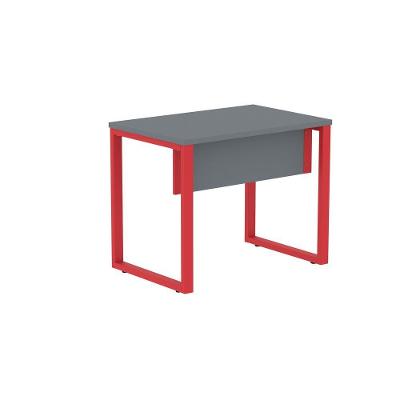 Mesa para Escritório Retangular M900P25TUB Moderno sem Gavetas MDP 90CM Grafite e Vermelho Pandin