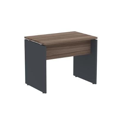 Mesa Auxiliar Retangular M900P25PP Moderno sem Gavetas MDP 90CM Walnut e Grafito Pandin Móveis