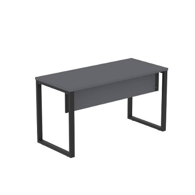 Mesa de Escritório Retangular M1200P25TUB Moderno sem Gavetas MDP 120CM Grafite e Preto Pandin