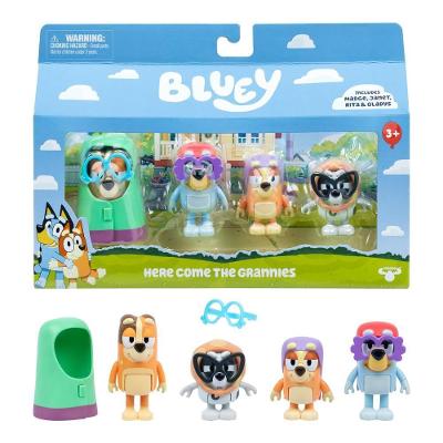 Kit Bonecos Colecionáveis Bluey Vovós Articulados 6cm Amarelo Candide