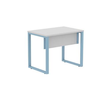 Mesa de Escritório Retangular M900P25TUB Moderno sem Gavetas Aço 90CM Cinza Azul Dali Laguna
