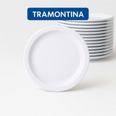 Prato Sobremesa Paola 12 Peças Porcelana para Uso Diário Tramontina