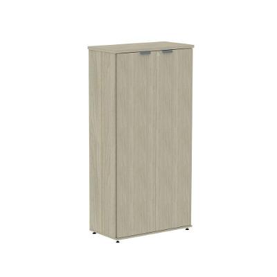 Armário Alto para Escritório P25 2 Portas Pivotantes 3 Prateleiras 79CM Café Pandin Móveis
