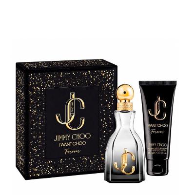Kit Perfume Feminino I Want Choo Forever Eau de Parfum Floral Frutado Gourmand 60ML e 100ML Jimmy