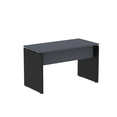 Mesa Auxiliar Retangular M1200P25PP Moderno MDP 120CM Cinza e Branco