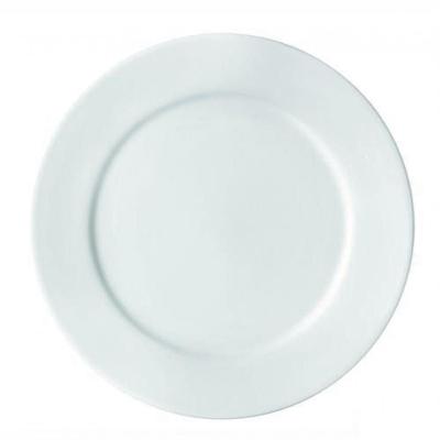 Kit 40 Pratos Sobremesa 18,5cm Porcelana para Bar e Hotel Branco Germer