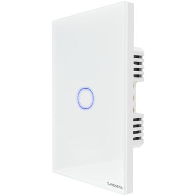 Interruptor Touch Smart Tramontina 1 Canal Painel Vidro Branco