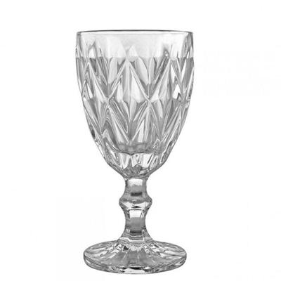 Jogo de Taças Diamond Vitral Clear 12 Peças em Vidro Design Moderno 320ML Transparente Mimo