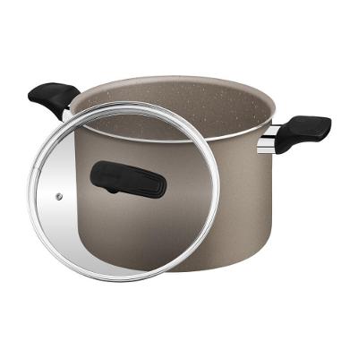 Caldeirão Milazzo Alumínio com Revestimento Antiaderente Starflon Max 26CM 9,6L e Tampa de Vidro