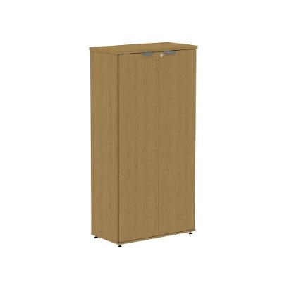 Armário Alto para Escritório Samba 2 Portas 3 Prateleiras MDP 79CM Amadeirado Pandin Móveis