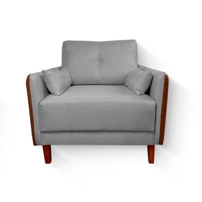 Poltrona Texas Decorativa com Revestimento em Couro Sintético Confortável Mel Art & Luxo