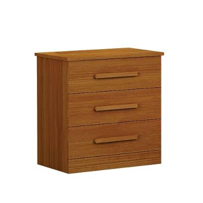 Mesa de Cabeceira Rubi 3 Gavetas MDF Moderno Cinamomo Leifer Móveis