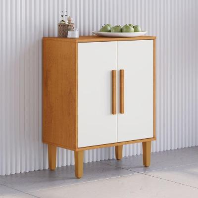 Balcão Lorena 2 Portas sem Gavetas MDF-MDP 60CM Off White Kaiki Móveis