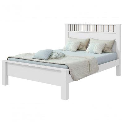 Cama Casal Athenas com Estrado Removível MDF-MDP Branco Móveis Lopas