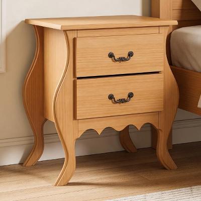 Mesa de Cabeceira Grix Mel B11 2 Gavetas Madeira Maciça Rústico Mpozenato