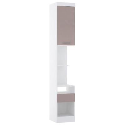 Mesa de Cabeceira Taiga 1 Gaveta MDF-MDP Moderno Branco Cinnamon Mpozenato