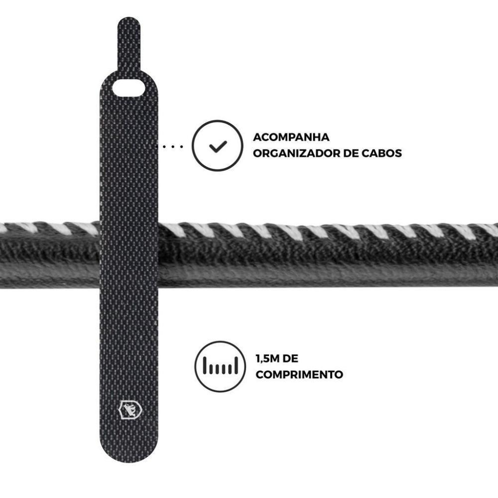 Kit Carregador Veicular Tank E Cabo Turbo Militar Lightning - Gshield - 5