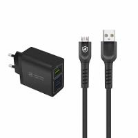 Kit Carregador Turbo Triplo E Cabo Dual Shock Micro Usb V8 - Gshield - 1