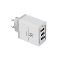 Kit Carregador Turbo Triplo + Cabo Dual Shock Micro Usb V8 Branco - Gshield