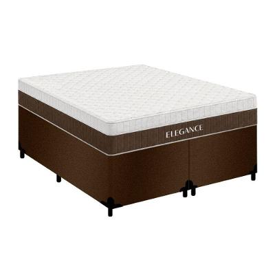 Cama Box com Colchão Queen Elegance Pillow Top Molas Ensacadas Suede Royal