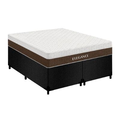 Cama Box com Colchão Queen Elegance Pillow Top Molas Ensacadas Suede Royal