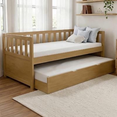 Cama Solteiro com Auxiliar Milo com Cama Inferior Madeira Maciça Mpozenato