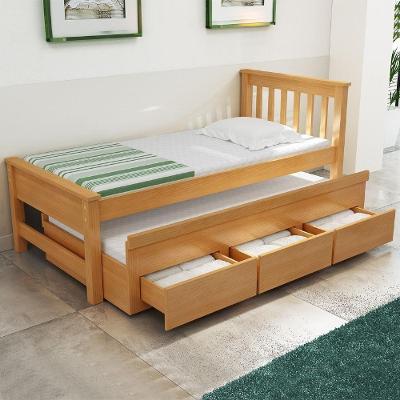 Cama Solteiro com Auxiliar Virena Mel B11 3 Gavetas Madeira Maciça Mpozenato