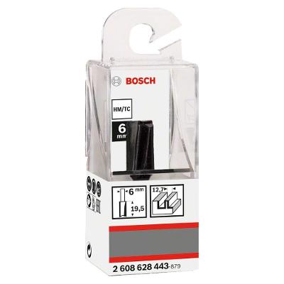 Fresa Reta Bosch Standard 6mm Cortes Precisos em Madeira Lâmina de Carbeto de Tungstênio Inox