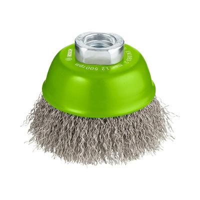 Escova de Aço Pro Stainless Steel Clean com Arame Ondulado Inox 75MM Bosch
