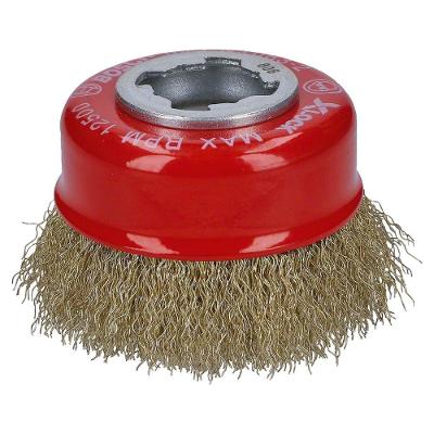 Escova de Aço Copo X-Lock Ondulado 75mm com Sistema de Troca Rápida Cinza Bosch