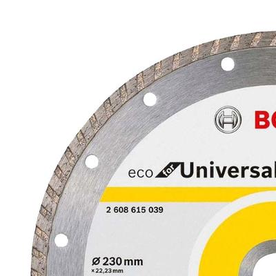 Disco Diamantado Eco Universal 230mm Corte Preciso em Concreto Borda Turbo Bosch