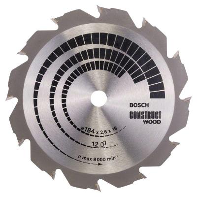 Disco de Serra Circular Construct Wood Corte em Madeira com Resíduos 184x16mm 12D Bosch
