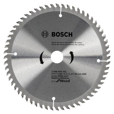 Disco de Serra Circular Ecoline 184mm 60 Dentes Carbeto de Tungstênio Prata Bosch
