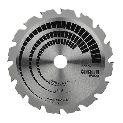 Disco de Serra Circular Construct Wood 235X30mm 16 Dentes com Diferencial de Carbeto de Tungstênio