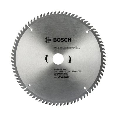 Disco de Serra Circular Ecoline 254x30mm 80D para Cortes Precisos com Geometria ATB Aço Temperado