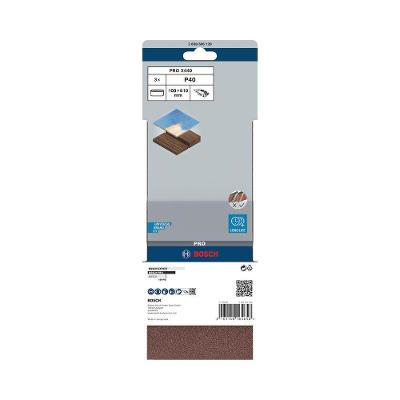 Cinta de Lixa Pro X440 100x610mm Grão 40 Tecido X 3 Unidades Cinza Bosch