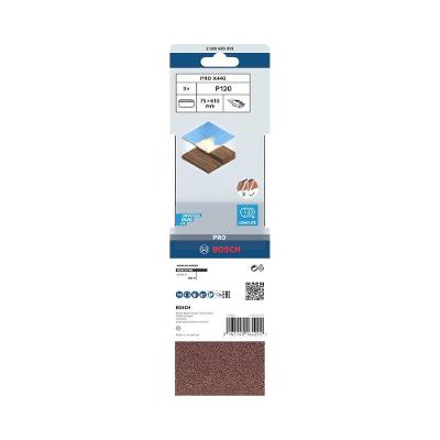 Cinta de Lixa Pro X440 75x610mm Grão 120 Revestimento Aberto Cinza Bosch