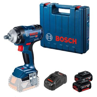 Chave de Impacto GDS 18V-400 com Torque 400 Nm e ABR 2 Baterias Bosch