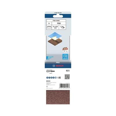 Cinta de Lixa Pro X440 com Grão 80 para Madeira Dura 75x610mm Kit 3 Unidades Bosch