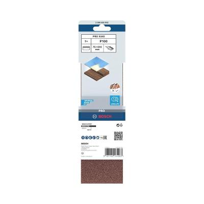 Cinta de Lixa Pro X440 para Madeira Dura Grão 100 Remoção de Material Tecido X Bosch