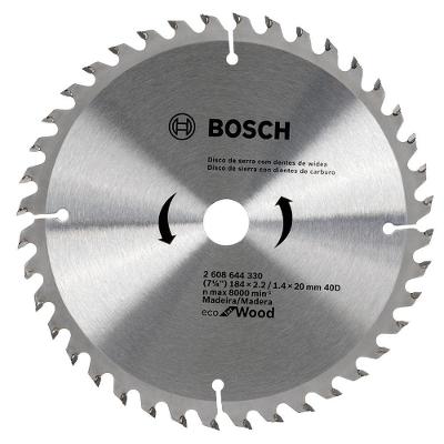 Disco de Serra Circular Ecoline 184mm 40 Dentes Carbeto de Tungstenio Prata Bosch