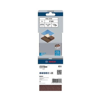 Cinta de Lixa Pro X440 Grão 180 75x533mm com 3 Unidades Bosch