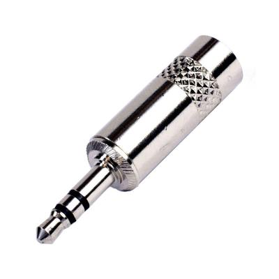Plug P2 Estéreo Latão Niquelado Conector de Áudio Profissional Santo Angelo