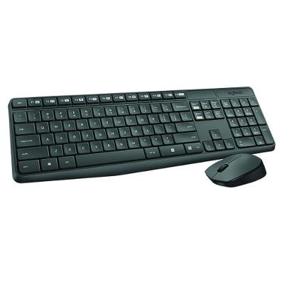 Combo de Teclado e Mouse MK235 Wireless com Conexão 2.4GHz Preto Logitech